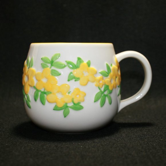 Lot of STARBUCKS 2007 Red and Yellow Flower Coffee Mugs Matching Set(No Returns) - Picture 12 of 16